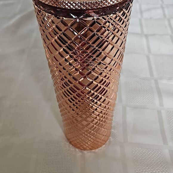 Starbucks Rose Gold Studded Cold Cup Tumbler 2021 24oz 710ml - Picture 8 of 16